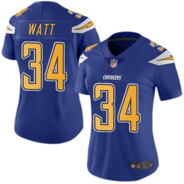 Los Angeles Chargers NFL Football Derek Watt Electric Blue Jersey Women Limited 34 Rush Vapor Untouchable